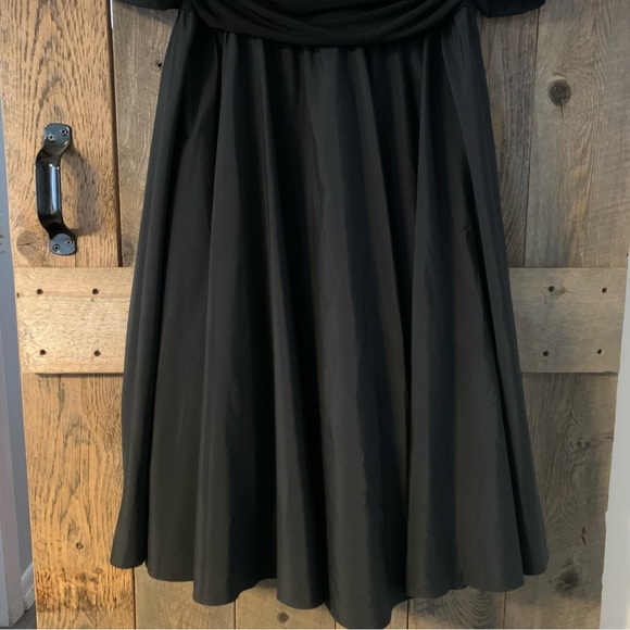 Women’s 12 JESSICA HOWARD Black Retro 60's Look JUNE CLEAVER Holiday Midi Dress - Picture 5 of 16